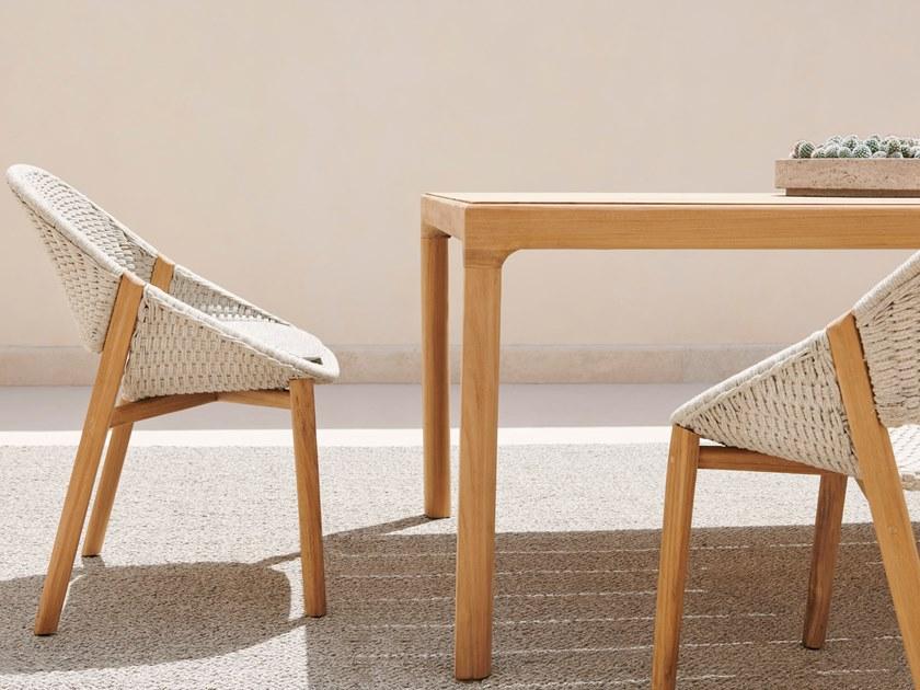 TRIBÙ Прямоугольный обеденный стол из тика Illum sun-id-1496576 - Вид №2