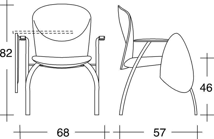 TALIN Стул для конференций из пластика с подлокотниками с клапаном Vulcan sun-id-1456746 - Вид №1