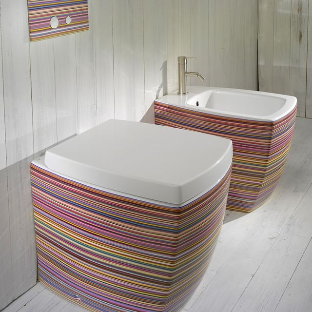 S502T1R1V0.100 Биде приставное напольное A. e T. Italia SQUARE Белый глянцевый AeT ITALIA - Вид №3