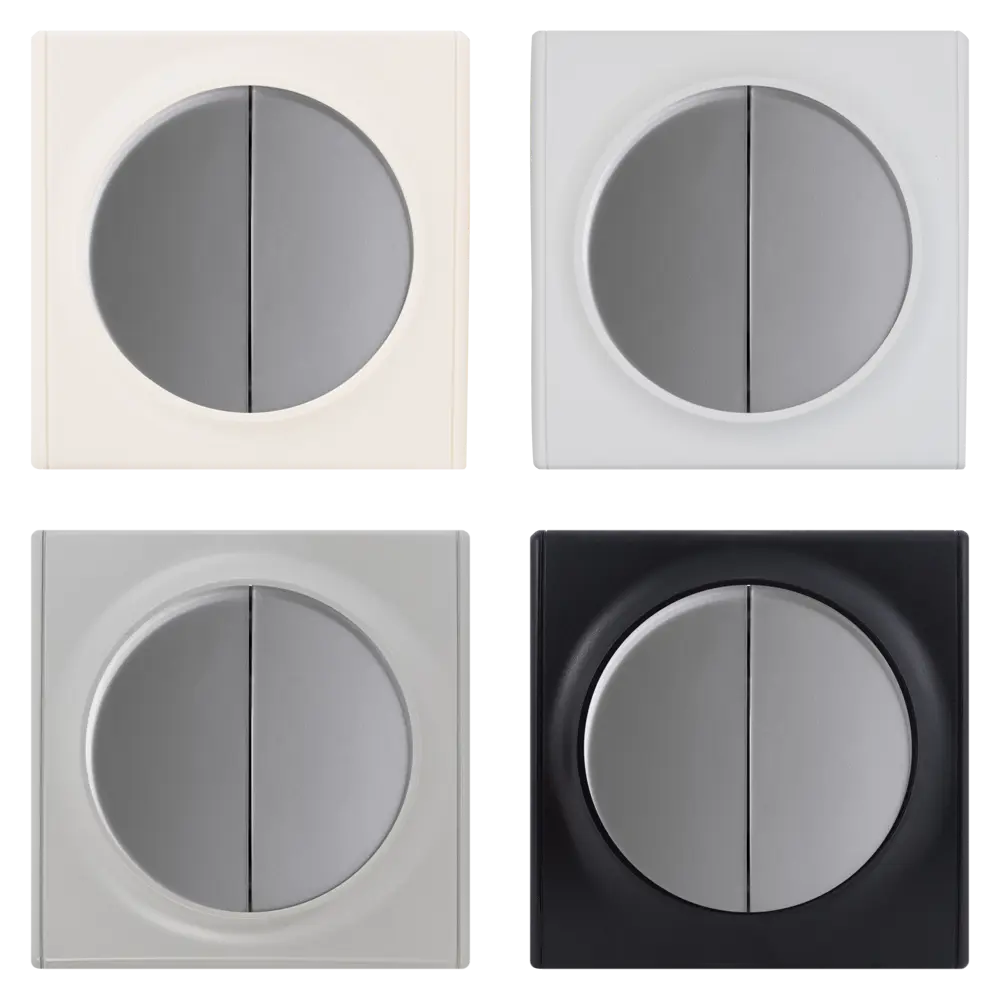 Выключатель встраиваемый Onekey Florence 2 клавиши, цвет серый ONEKEYELECTRO STLM-2014694 - Вид №1