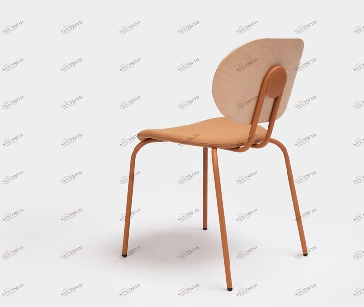 ONDARRETA Стул из стали и дерева со встроенной подушкой с открытой спинкой Hari sun-id-1426637