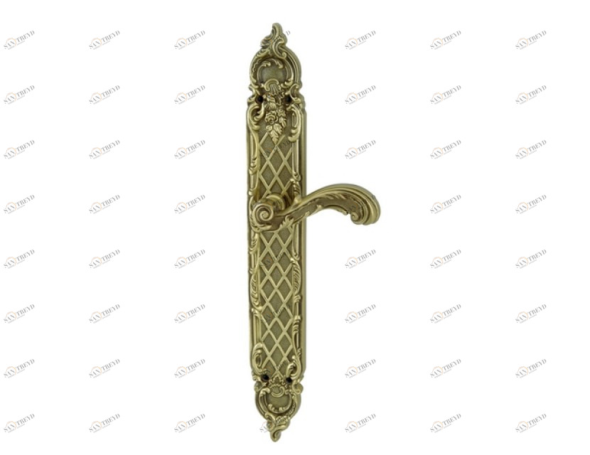 0A1616.000.01 Ручки дверные на пластинах Золото 24К Mestre 