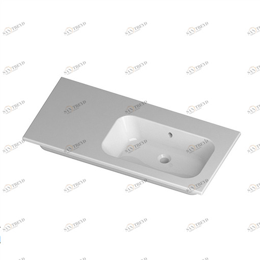 QS106DX101 Подвесная раковина настенная овальная Disegno Ceramica  белая 