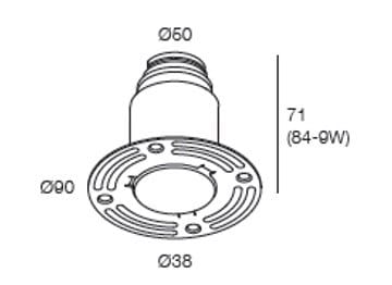 Круглый утопленный прожектор
