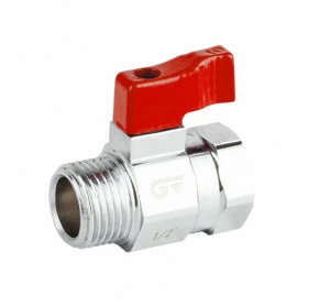 GENEBRE 3097h 04 Мини-шаровой кран (красная ручка-бабочка)