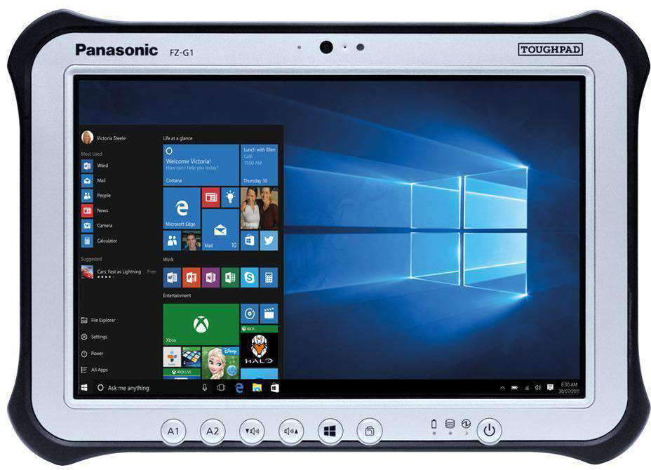 FZ-G1W1898T9 Полностью защищенный планшет fz-g1mk5 core i5-7300u, 2.4ghz, 3mb cache, 8gb ddr3, 256gb ssd, 10.1 wuxga(ipsa) 1920x1200, bt, wifi, hdmi, 1xusb3.0, rearcam(8mp), win10 pro Panasonic Santreyd 