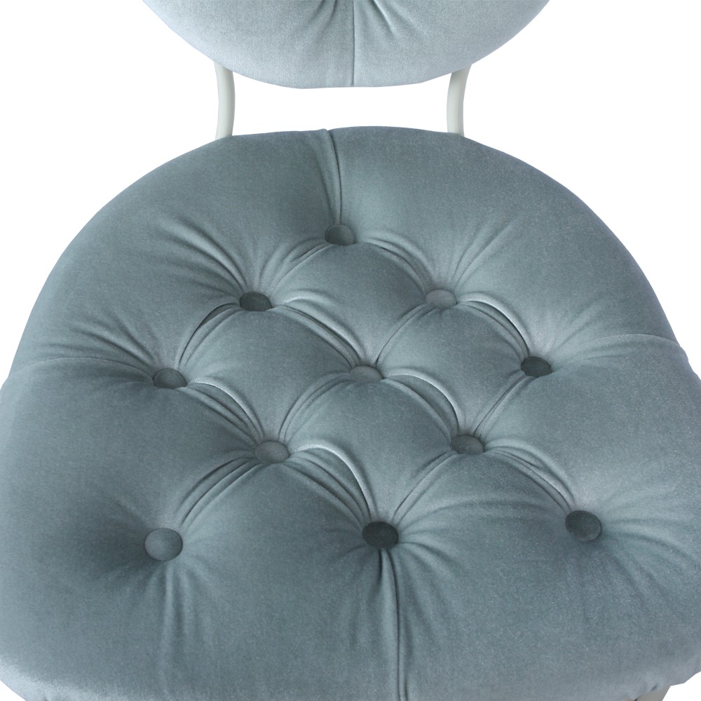 19015 Стул кованый Аделаида Айвори Амели Голубая дымка BOGACHO 4627138234815 - Вид №3