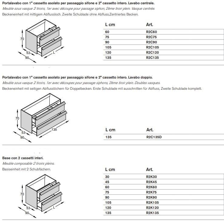 ARTELINEA Тумба под умывальник подвесная двойная  Al 579  - Вид №5