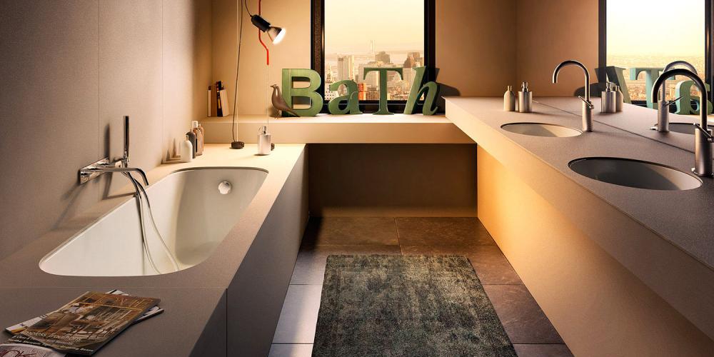 Встраиваемая ванна Dek 185x85 Glass1989 KC000A - Вид №1