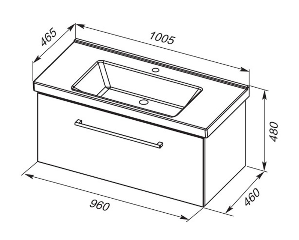 77.0206D Тумба под раковину Dreja Big Inn - Вид №1
