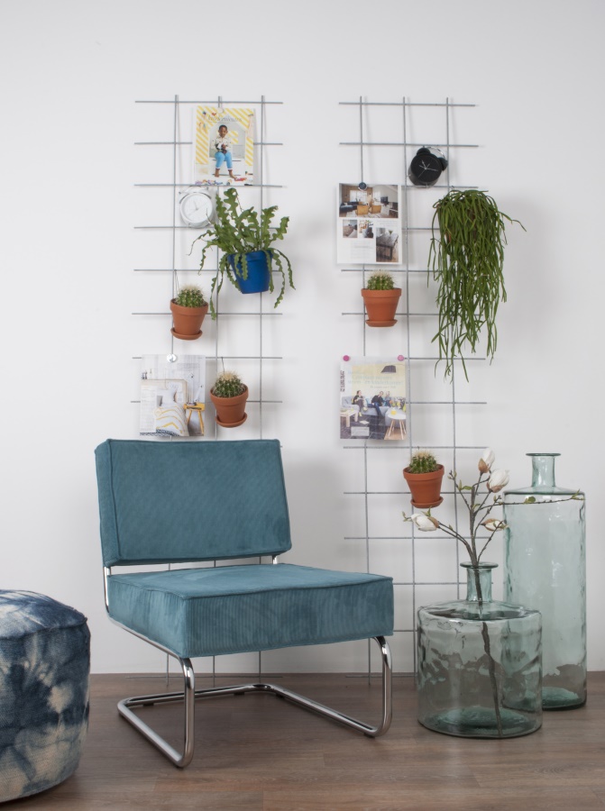 Кресло Lounge Ridge Rib с подлокотниками, серое Zuiver 3100015 - Вид №4