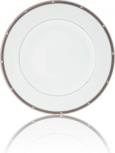 32162 Noritake Тарелка закусочная Noritake "Рочель,платиновый кант" 22см Фарфор костяной