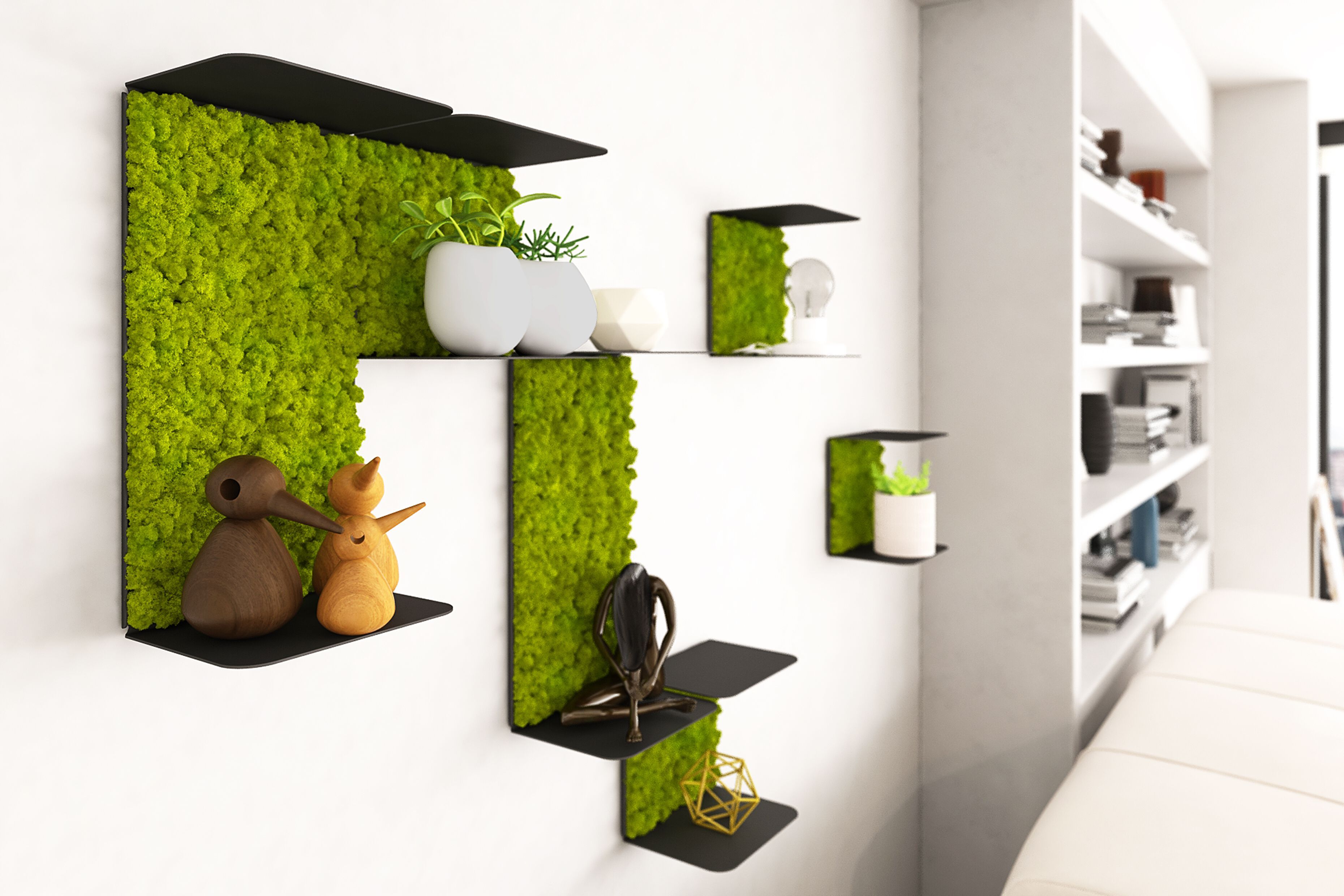 Звукопоглощающая полка из мха GREENMOOD ORIGAMI ARCH-00074294 - Вид №4