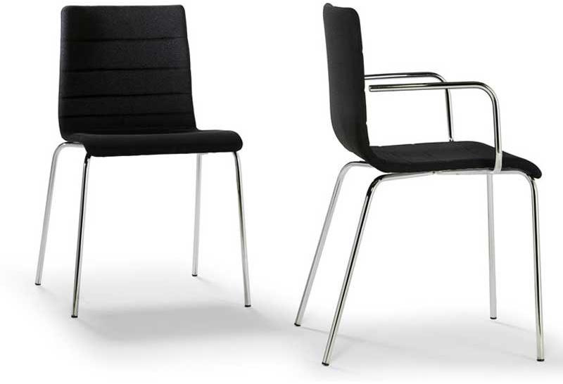 Inday Стул из ткани или кожи с подлокотниками Tesa 743 - Вид №1