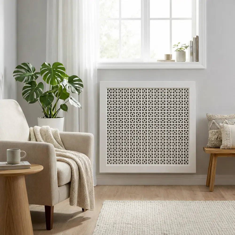 Экран радиатора Дамаско 60x60 см МДФ цвет белый Santreyd STLM-2106157 - Вид №3