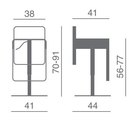Регулируемая высота стальной табурет Kastel KYRO ARCH-00011185 - Вид №2
