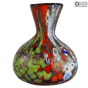 4474 ORIGINALMURANOGLASS Ваза Боттичелла - янтарная - муранское стекло OMG 11 см