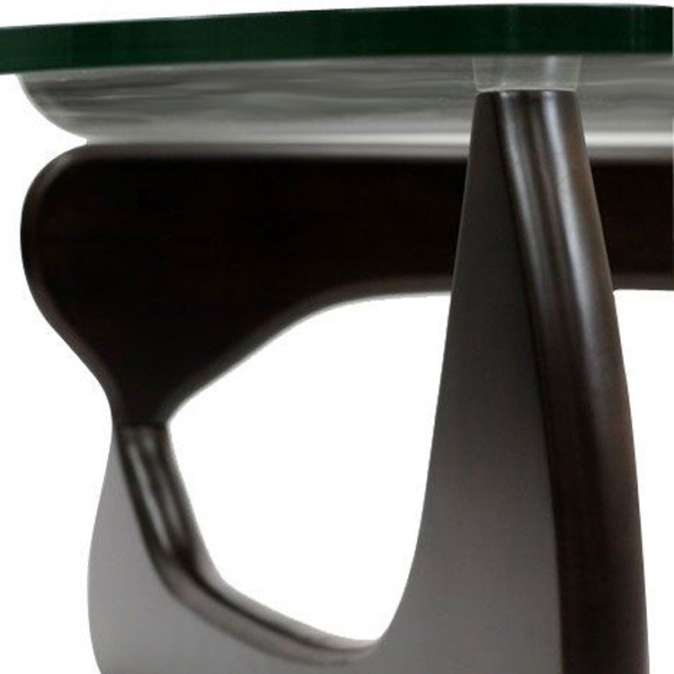 Журнальный столик стеклянный с черным основанием 125 см Isamu Noguchi Style SOHO DESIGN ISAMU NOGUCHI 131568 Прозрачный;черный  - Вид №2