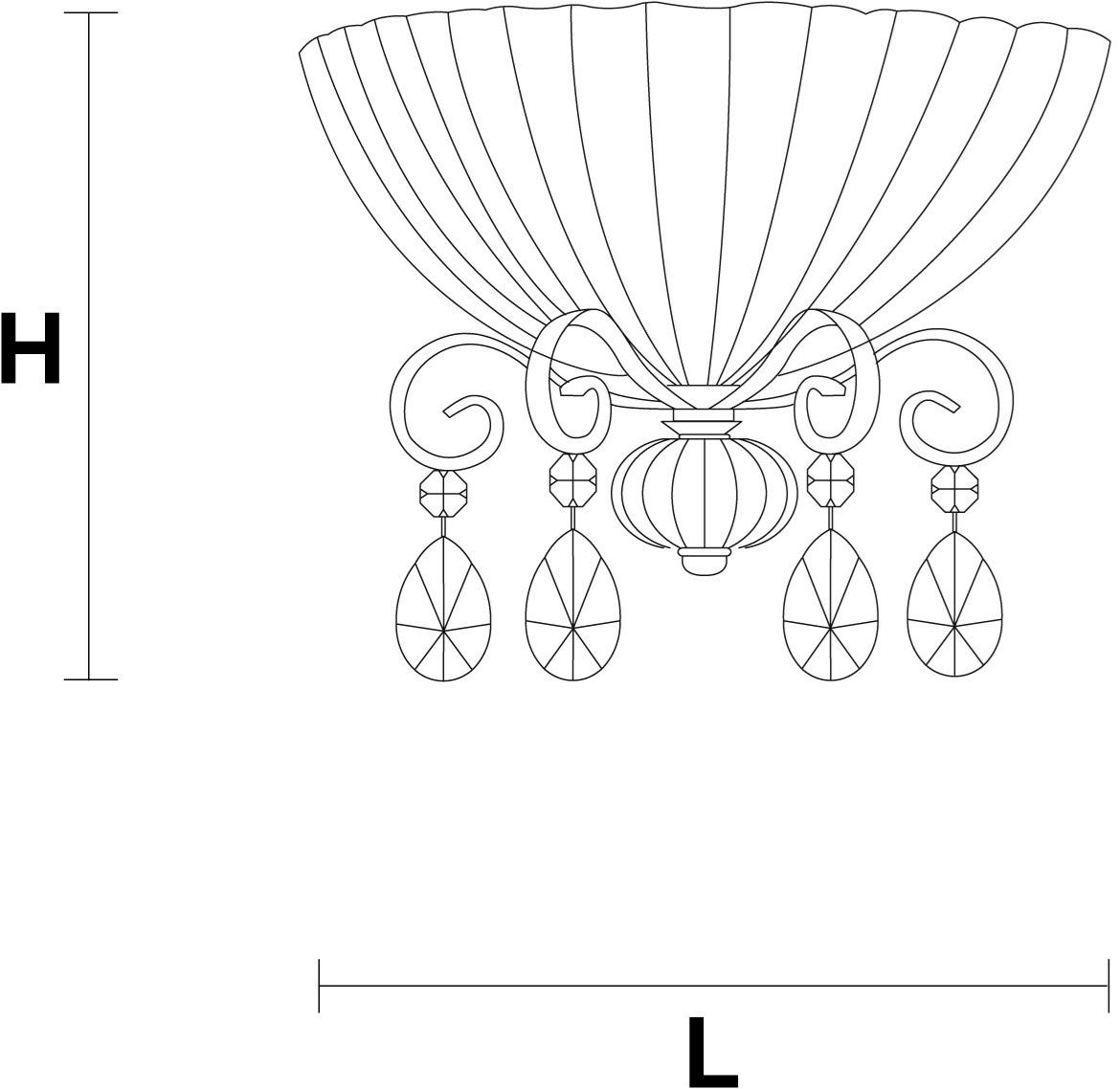 Masiero Настенный светильник из металла с кристаллами Antika sun-id-1515867 - Вид №1