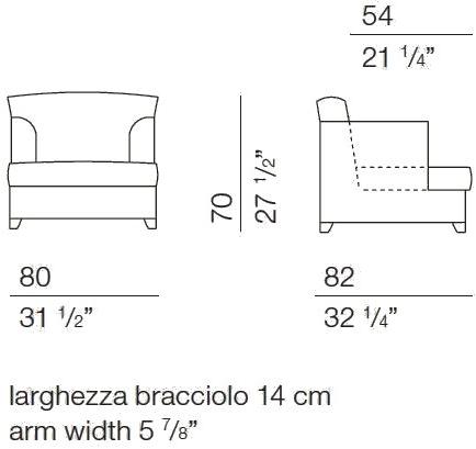Bodema Кресло из ткани с подлокотниками  Mary006  - Вид №6