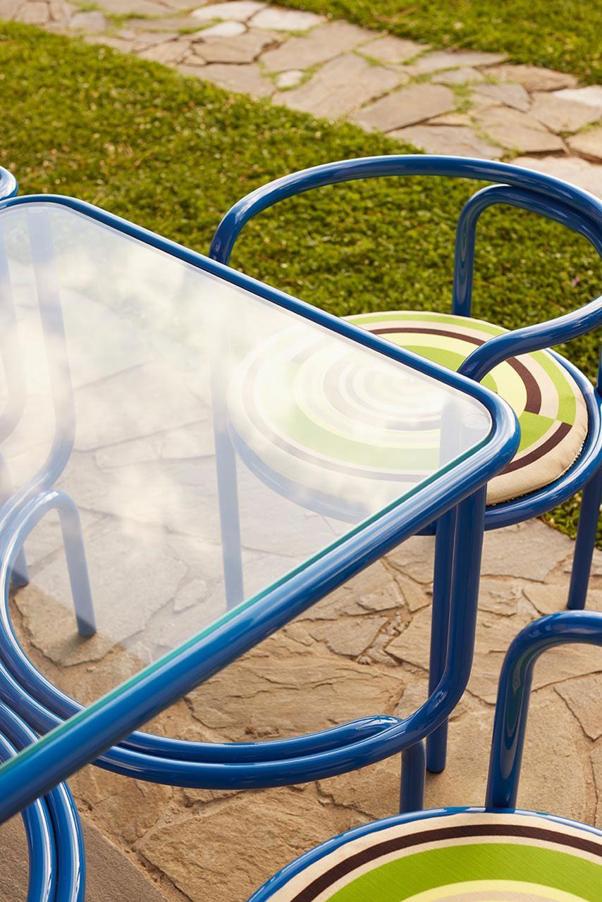 Садовый стол из нержавеющей стали и стекла Exteta Locus Solus ARCH-00135685 - Вид №5