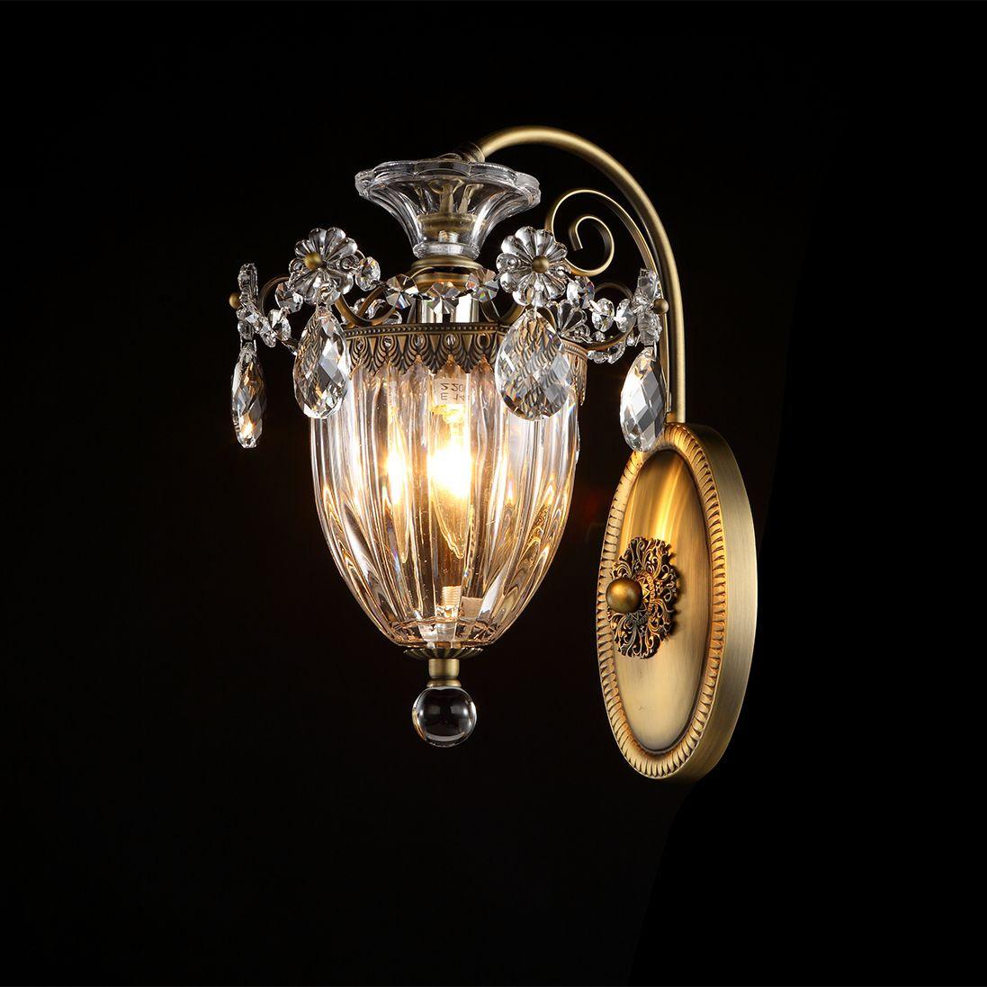 Бра Lightstar Schon 790611 LIGHTSTAR ПОД СТАРИНУ, ФЛОРИСТИКА, ФОНАРЬ 078111 Бронза;прозрачный  - Вид №2