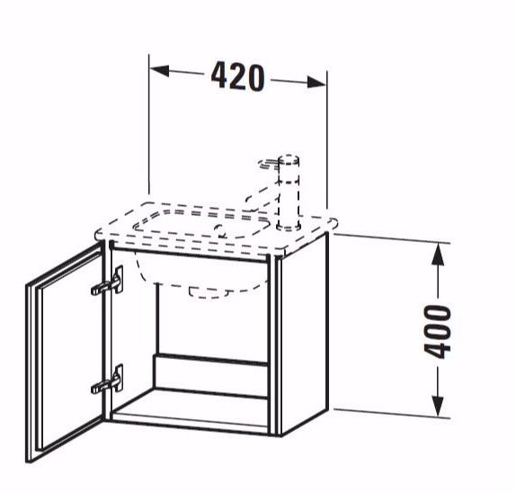 Duravit Тумба под умывальник с дверцами L-cube Lc6272 - Вид №1