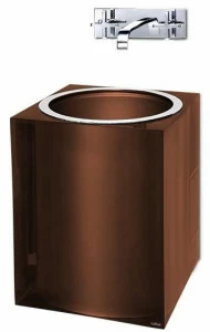 2608019 Подвесная раковина настенная овальная Vallvé Bronze gloss белая