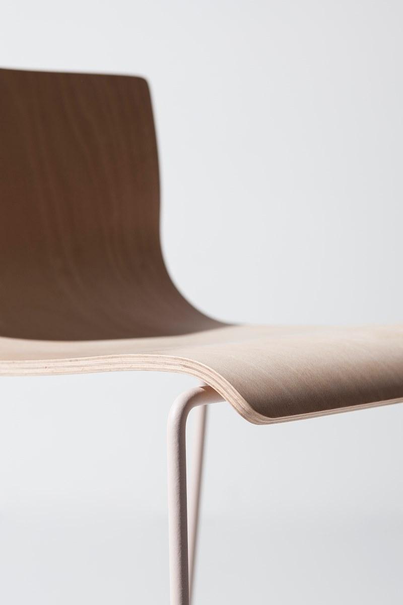 Manerba Офисный стул из бука с подставкой для ног Kori St119f20 - Вид №4