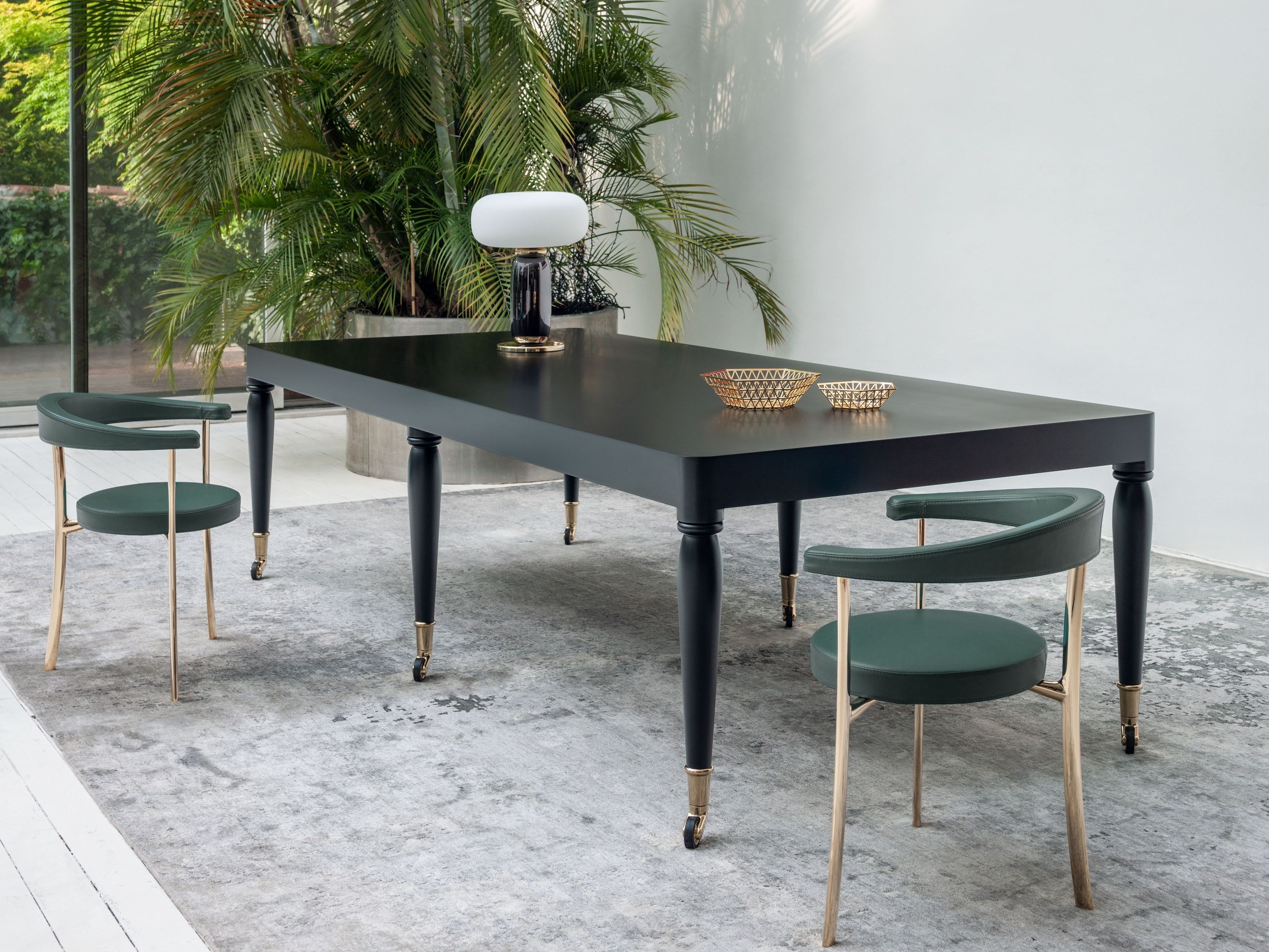 Прямоугольный вишневый стол с колесами GHIDINI1961 Шейкер ARCH-00076406 - Вид №1