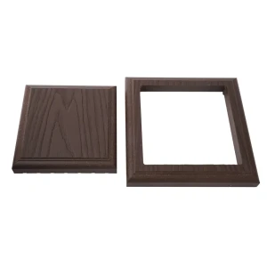 T-DECKS Комплект крышка и юбка для столба 125×125 мм из ДПК в цвете венге 88779132