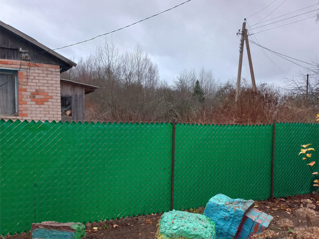 Заборная лента зелёная 48 мм ГеоПластБорд GPBST-177 - Вид №3