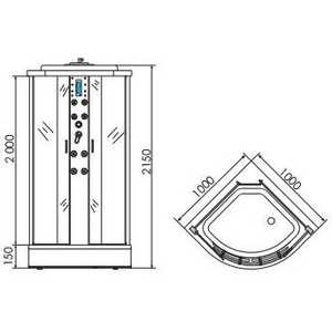 Душевая кабина Erlit Comfort ER4510P-C3 (1000x1000x2150) ER4510P-C3 131593 - Вид №1