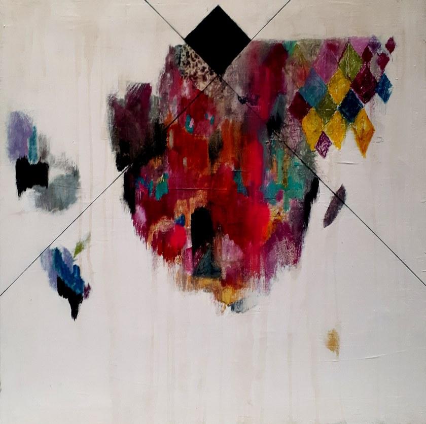 ICI ET LÀ Смешанная техника на холсте K. fabrizzi Kf35 - Вид №1