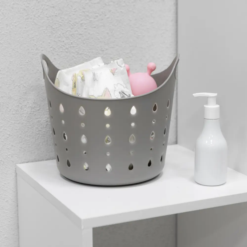 Корзина для белья Berossi CubaLibra ИК 74565000 5 л цвет дымчато-серый STLM-2186678 - Вид №6