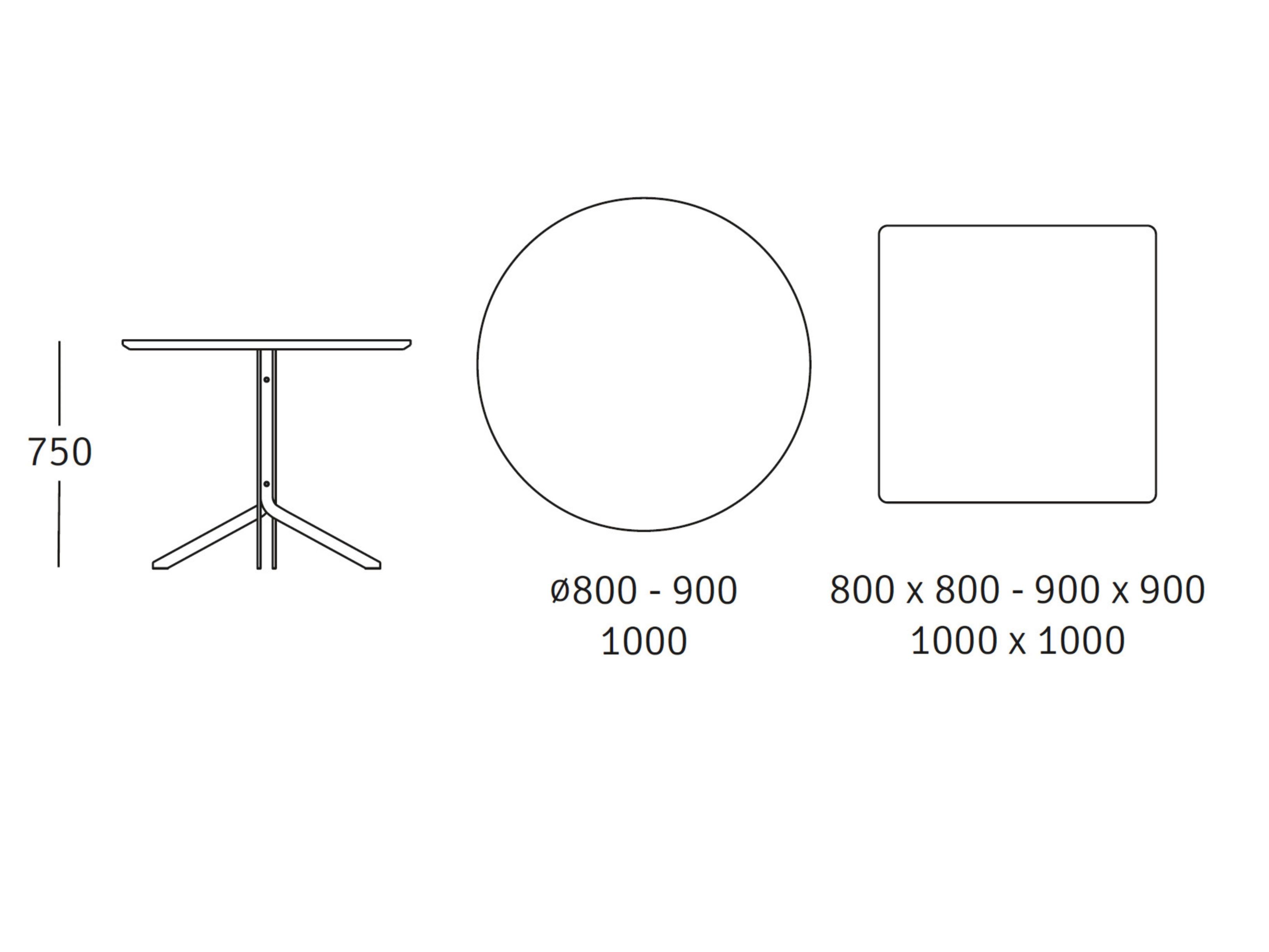 Стальной стол со спицами ROSSIN Tonic Metal ARCH-00044904 - Вид №2