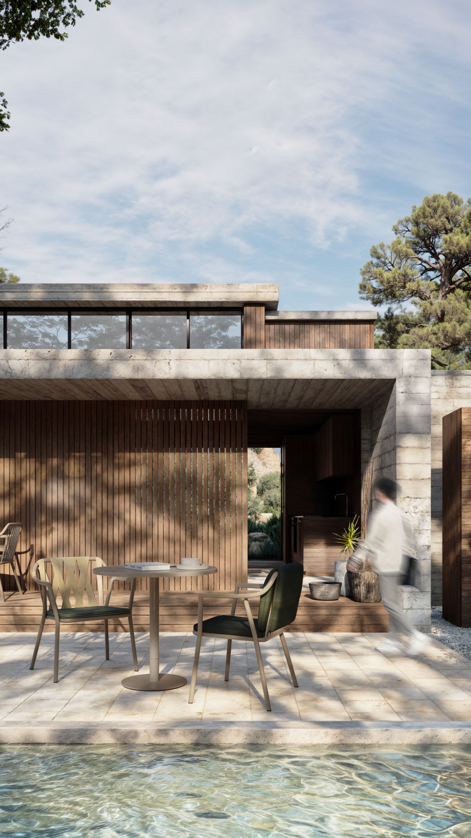 Алюминиевый садовый стул Sunbrella® с подлокотниками YAAZ Monte ARCH-00138219 - Вид №1