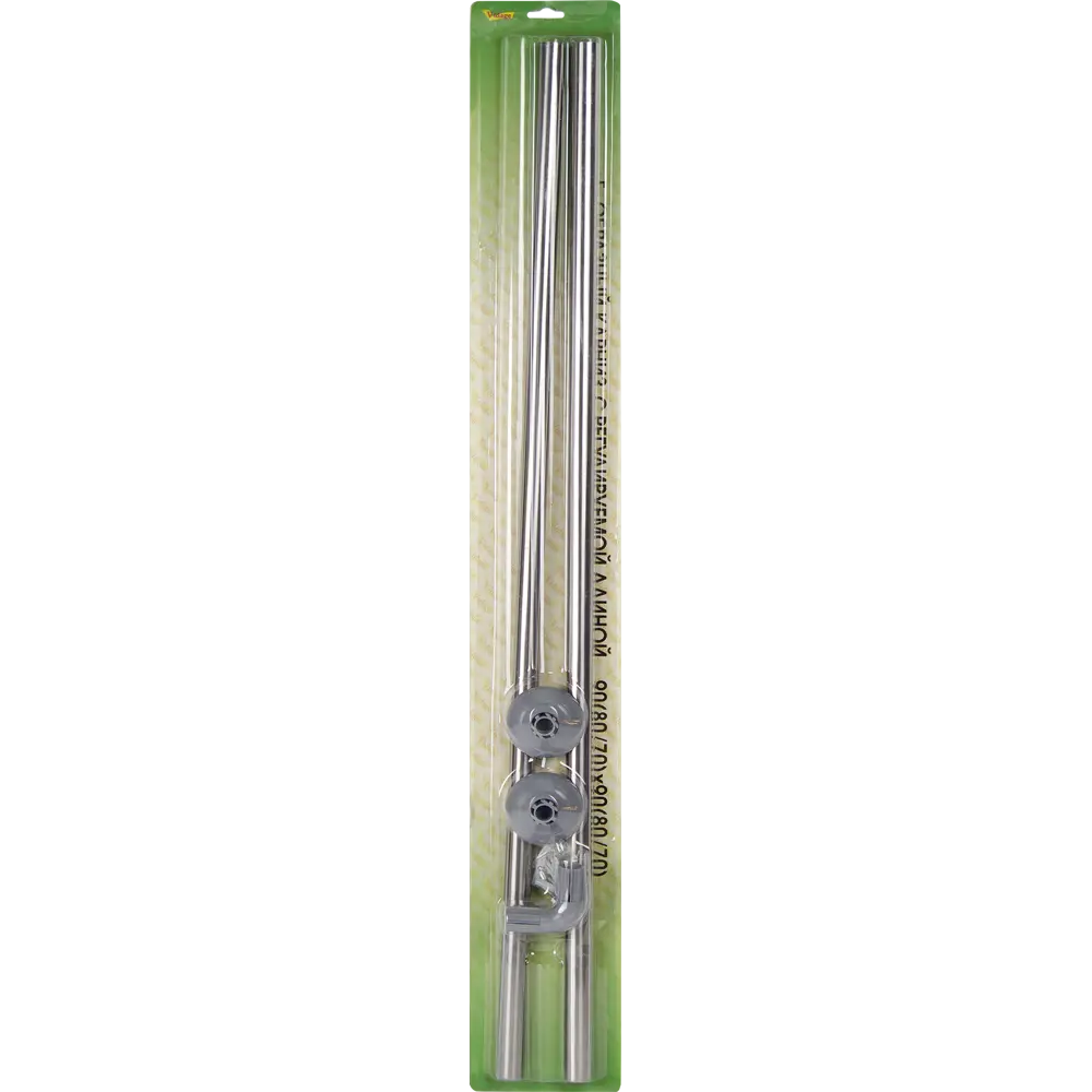 VIDAGE Угловой карниз для ванной хром 90 см с регулировкой длины 82001117 STLM-0016907 - Вид №4