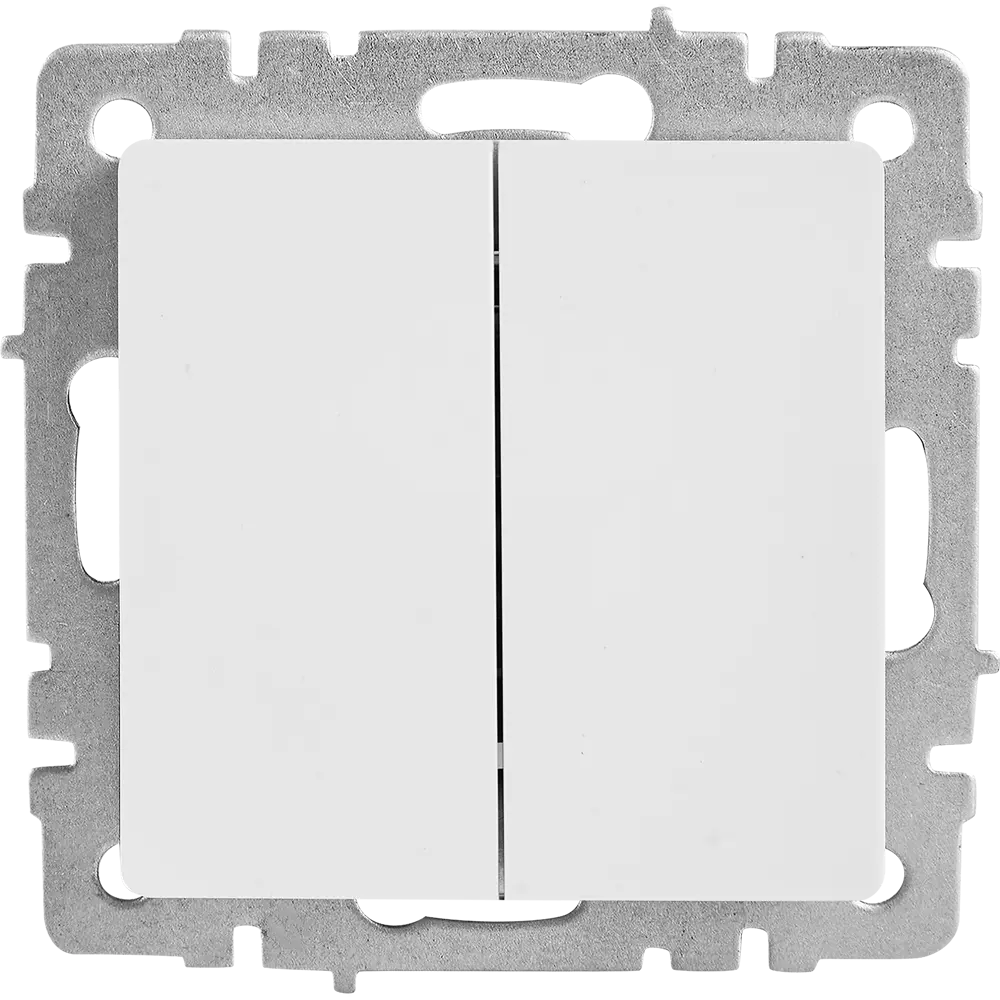 Выключатель IEK Brite: Двухклавишный для элегантного освещения 87761702 STLM-1115402 - Вид №1