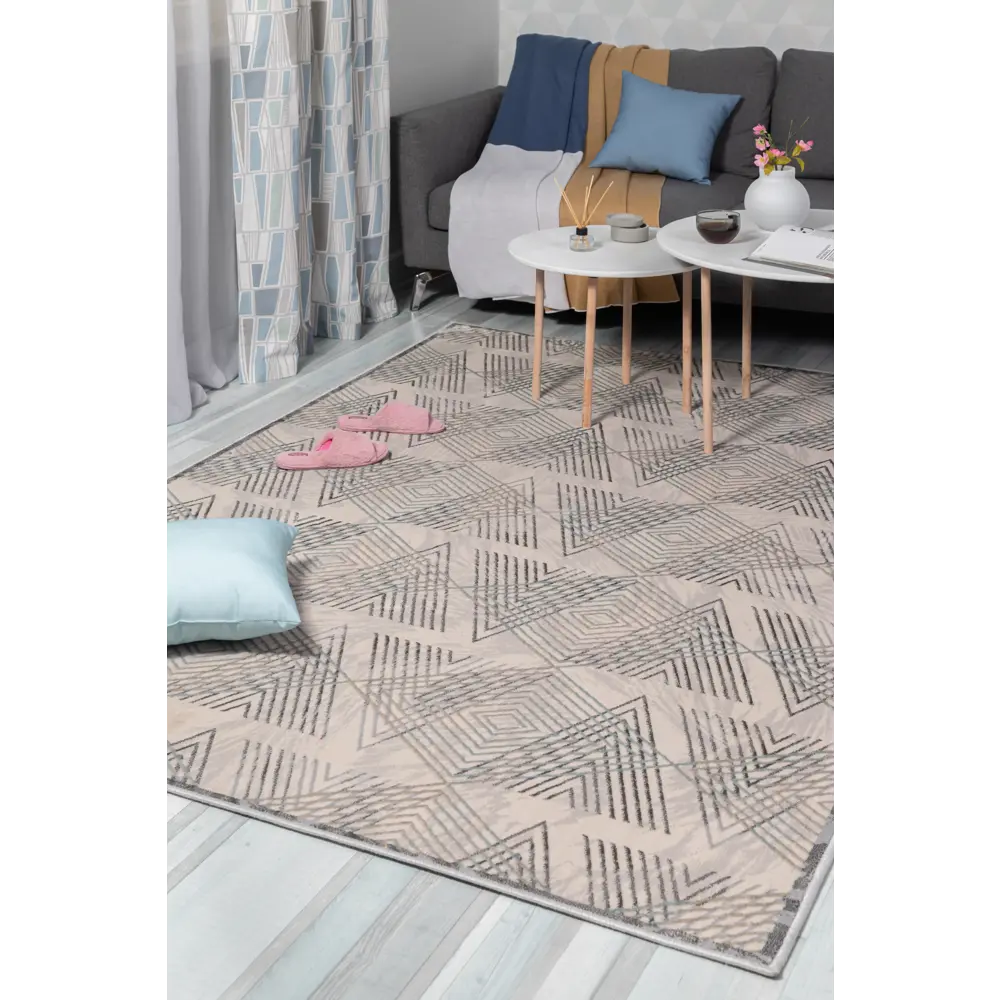 Ковер вискоза Эрин 1902G 160x235 см цвет светло-серый CTIM STLM-2134567 - Вид №4