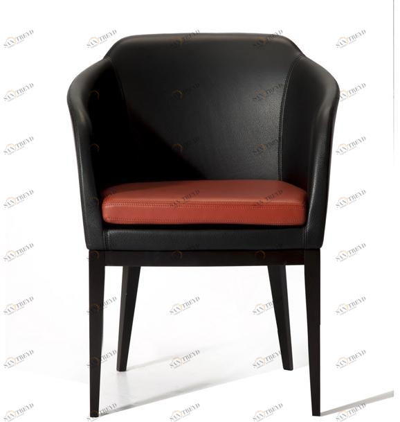 Duvivier Canapés Кожаное кресло с подлокотниками Charlotte Chabxd10