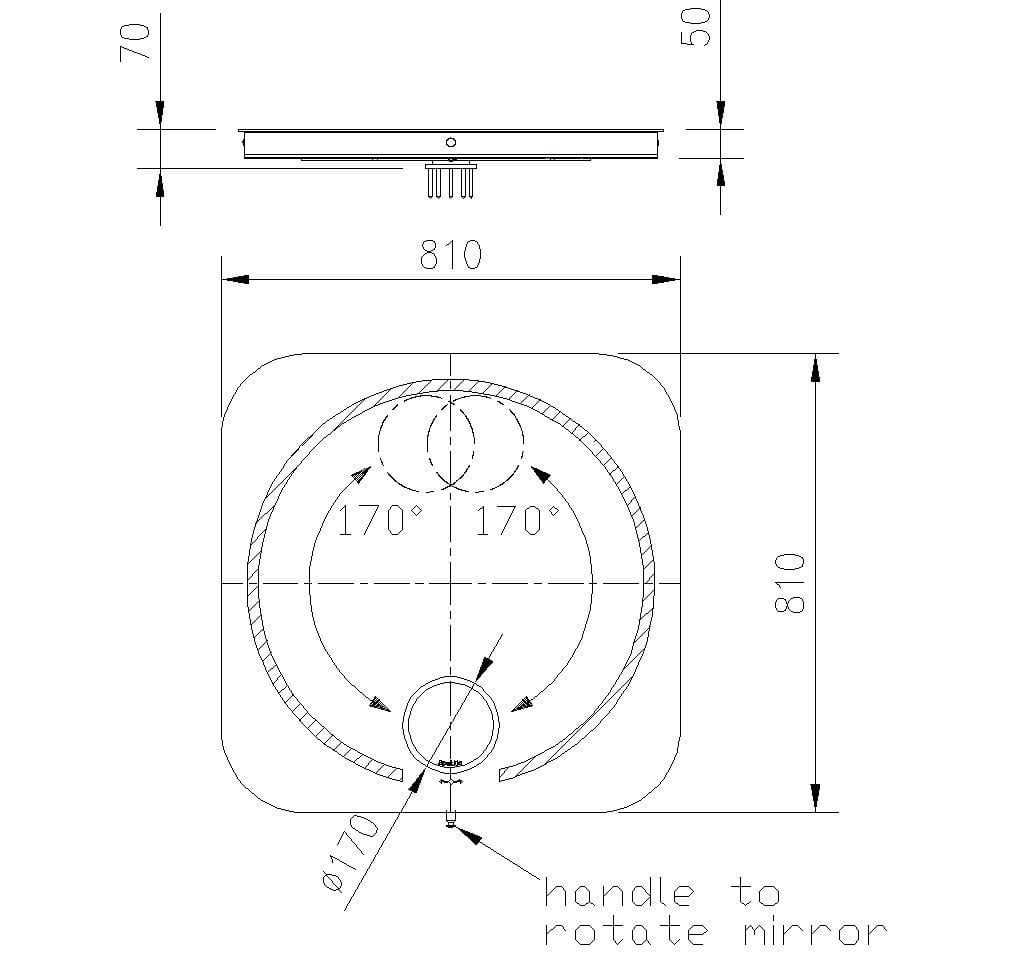 Зеркало со встроенным освещением Spekkio Rotary LED ARCH-00140585 - Вид №2