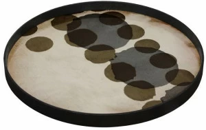 Ethnicraft Круглый поднос из дерева и стекла Translucent silhouettes 20440