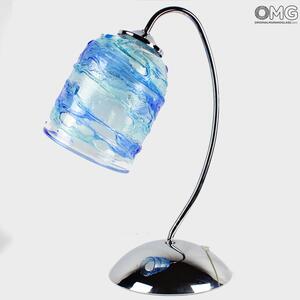 374 ORIGINALMURANOGLASS Муранская настольная лампа Ariston blu 30 см