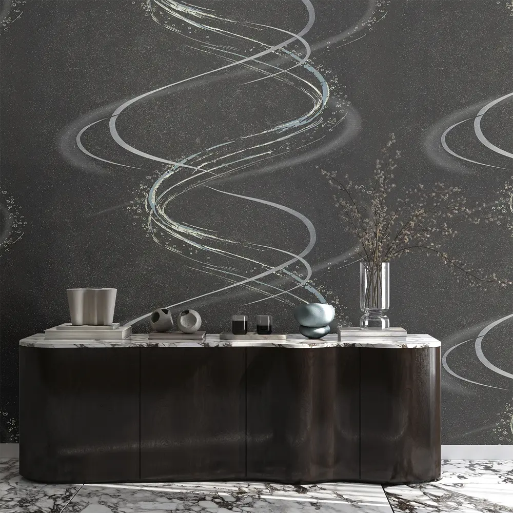 Обои флизелиновые Ateliero Tornado черные 1.06 м At589239 STLM-2164068 - Вид №4