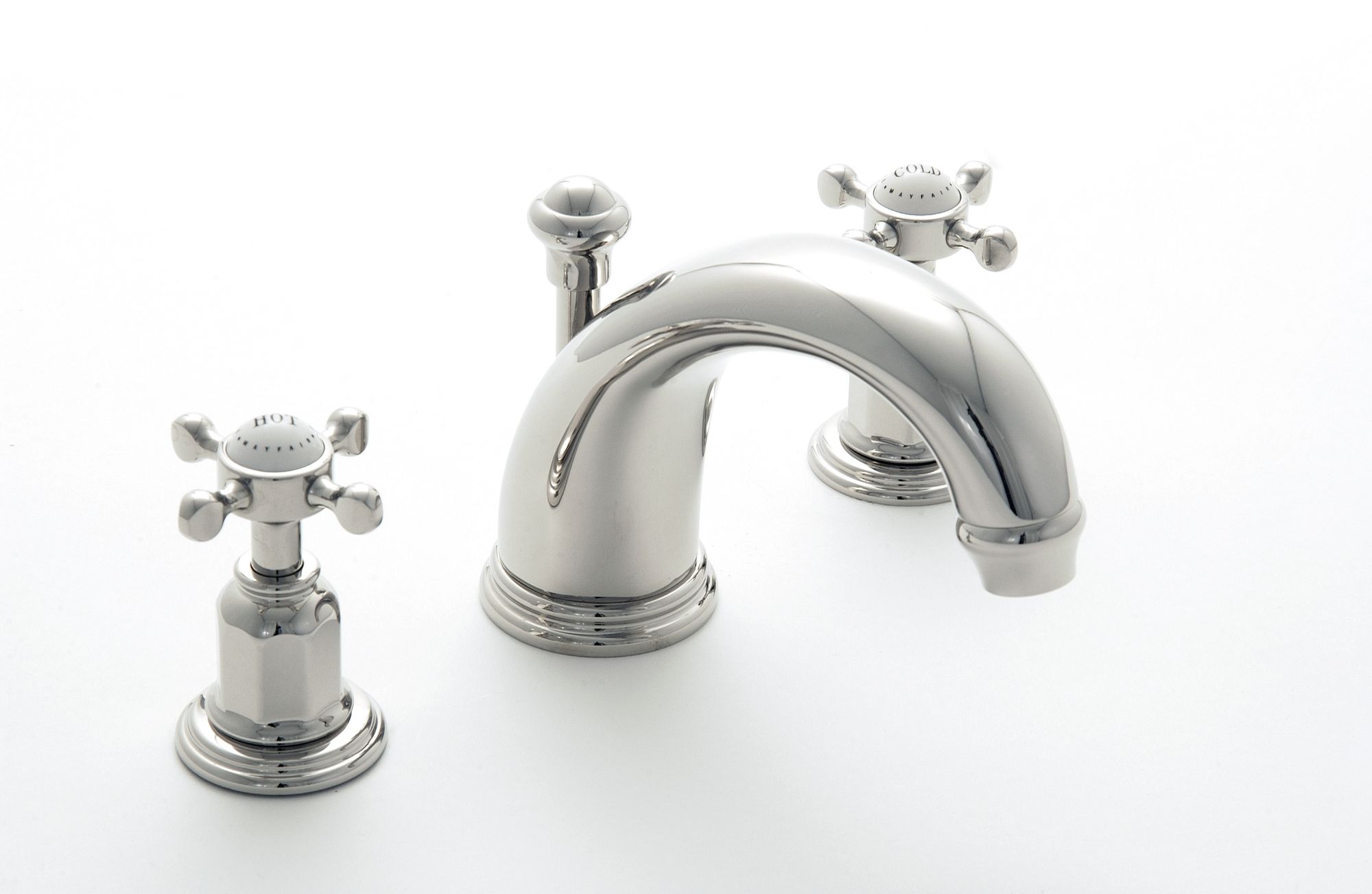 Traditional bathrooms Смеситель для умывальника CROSSHEAD на 3 отверстия Pr3701/nk  - Вид №1