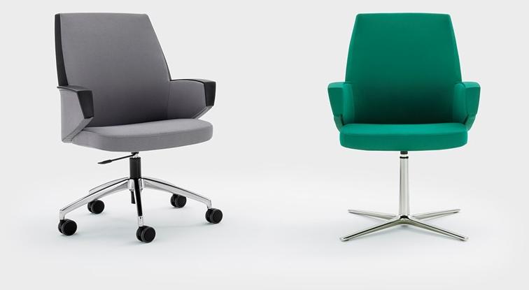 Viganò Офисный стул из ткани с 4 спицами и подлокотниками Grace sun-id-1391902 - Вид №2