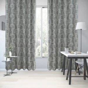 Штора на ленте Inspire Deba 200x280 см цвет серо-голубой 89343167 STLM-2117309