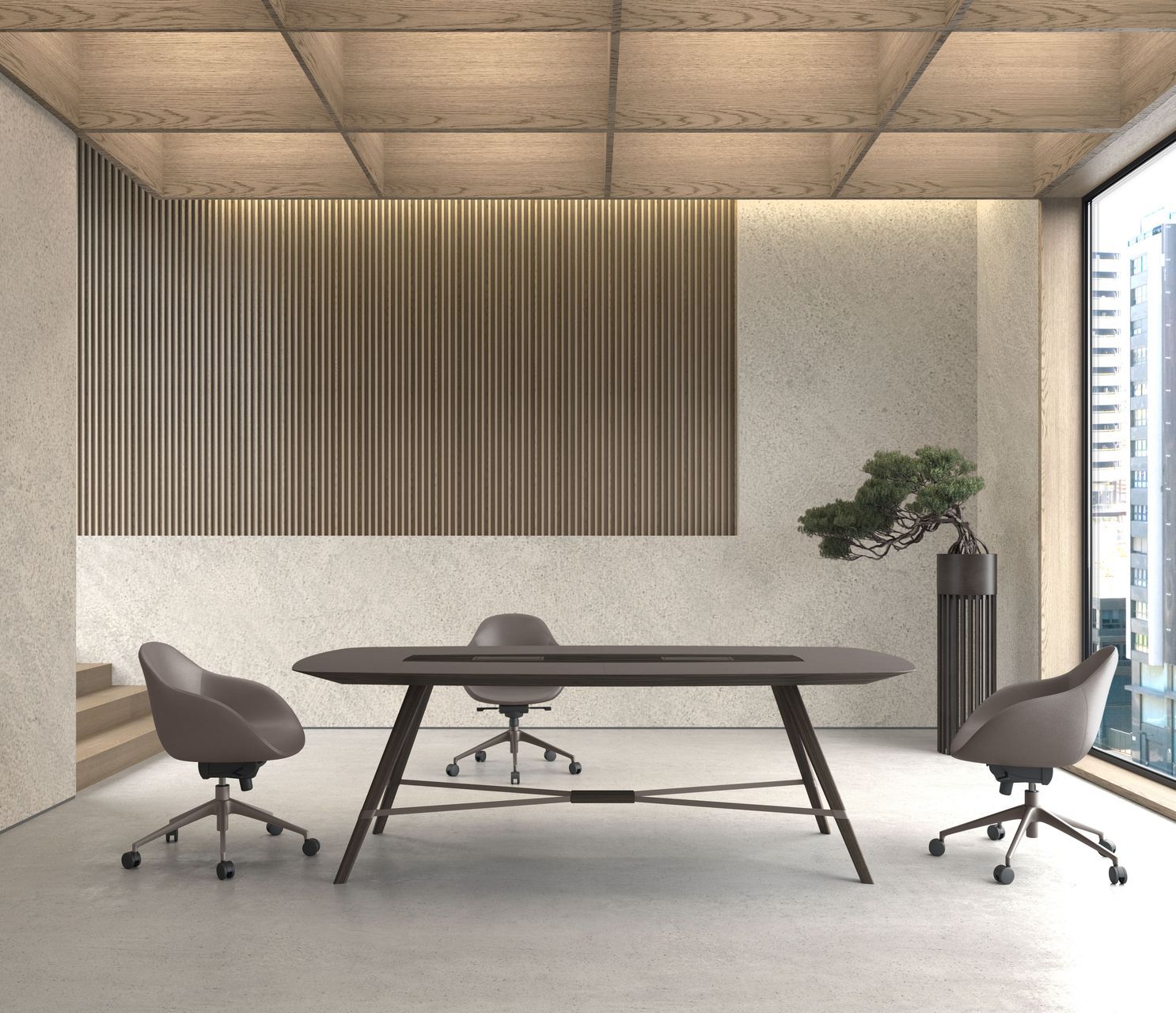 Деревянный стол для совещаний с электрической розеткой Hurtado Evolution ARCH-00042314 - Вид №1