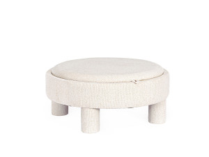 Круглый пуф из ткани